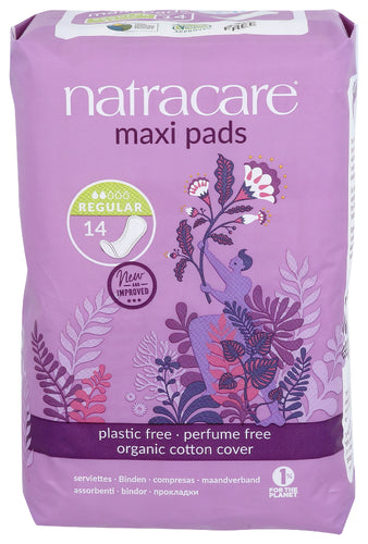 NATRACARE (Pack Of 10) Natracare Pads Regular Maxi 14 Pieces