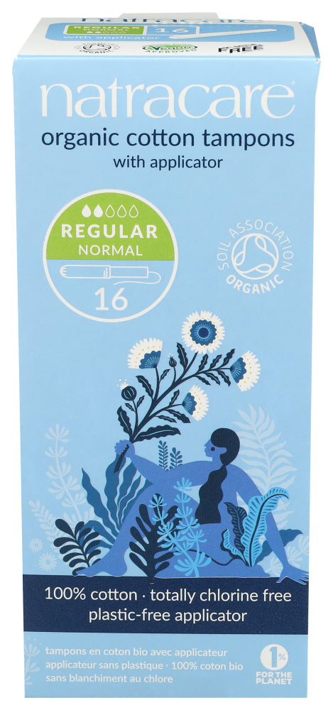 NATRACARE (Pack of 8) Natracare Regular Tampon 16 Pieces