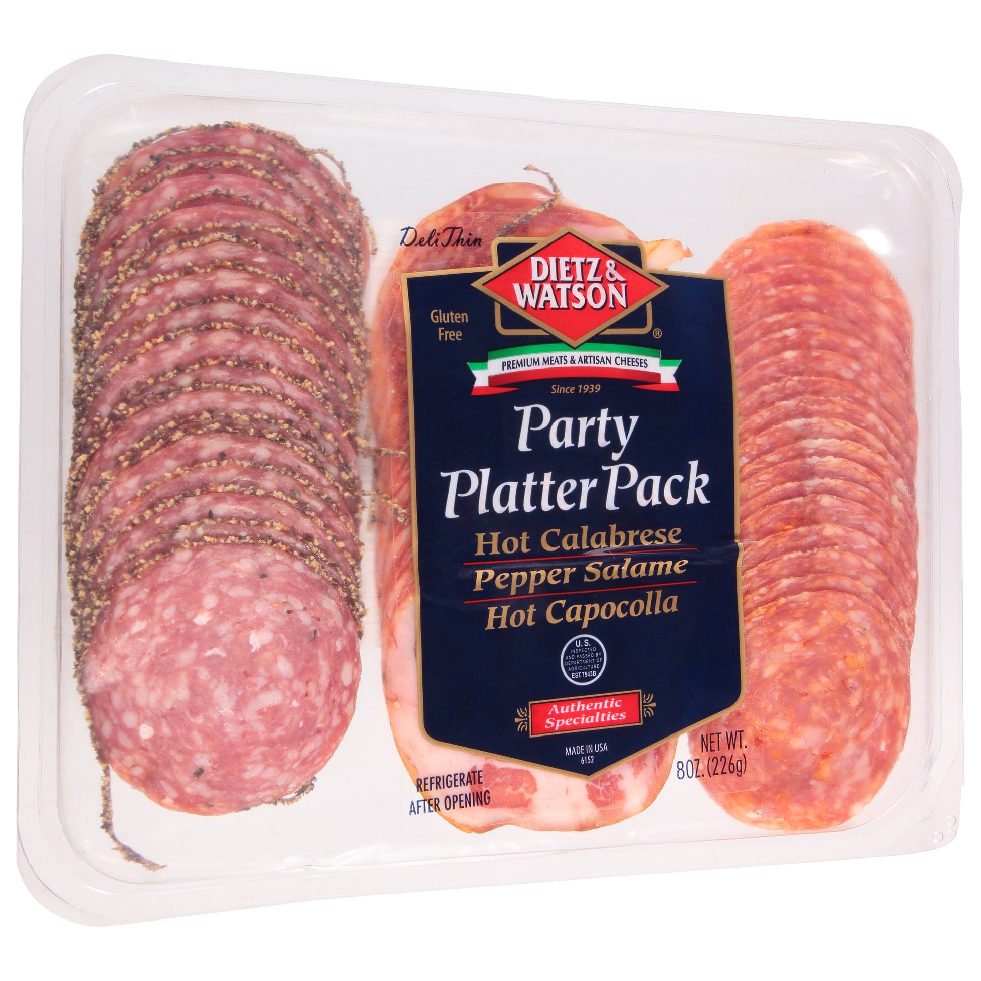 Dietz And Watson Calabrese Salame Platter 8 oz (Pack Of 10)