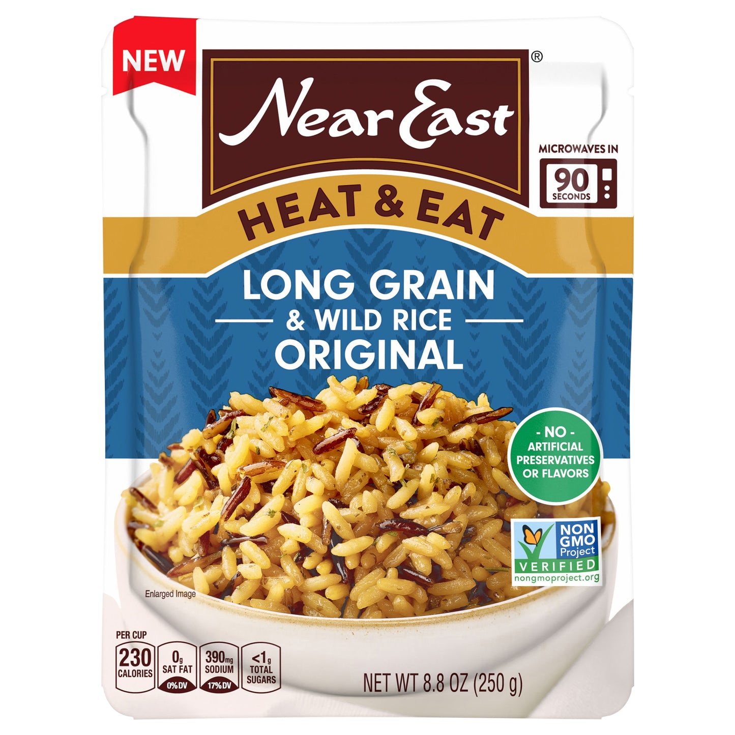 Near East Rice Long Grain Wild Heat and Eat 8.8 Oz (Pack Of 8)