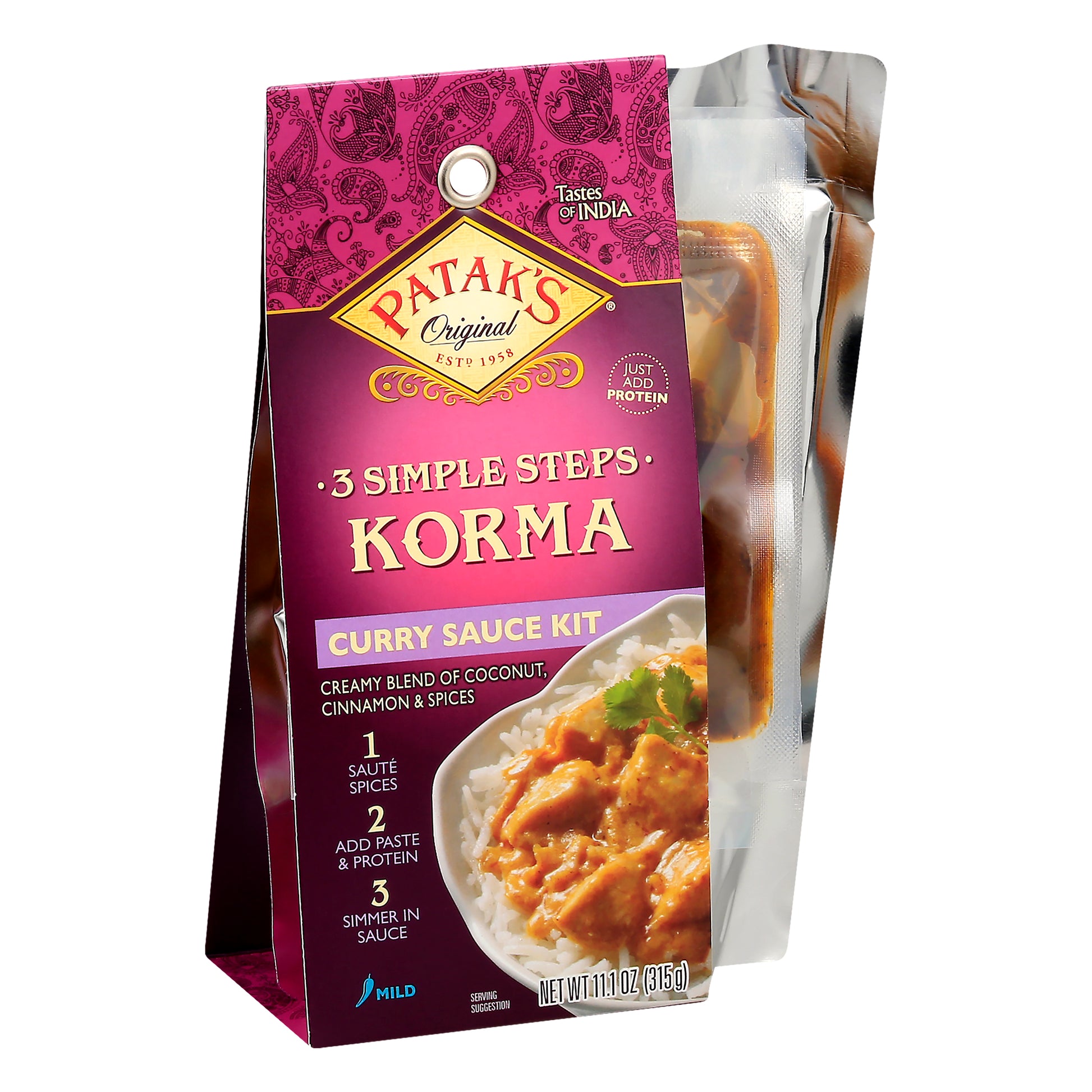 Pataks Korma 3 Step 11 Oz (Pack Of 6)