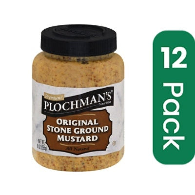 Plochmans Mustard Stone Ground Pet 9 oz (Pack of 12)