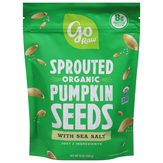 Go Raw Sprouted Seeds Pumpkin Sea Salt 10 oz (Pack Of 6)