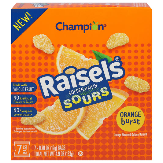 Raisels Raisins Golden Orange 4.9 Oz (Pack Of 8)