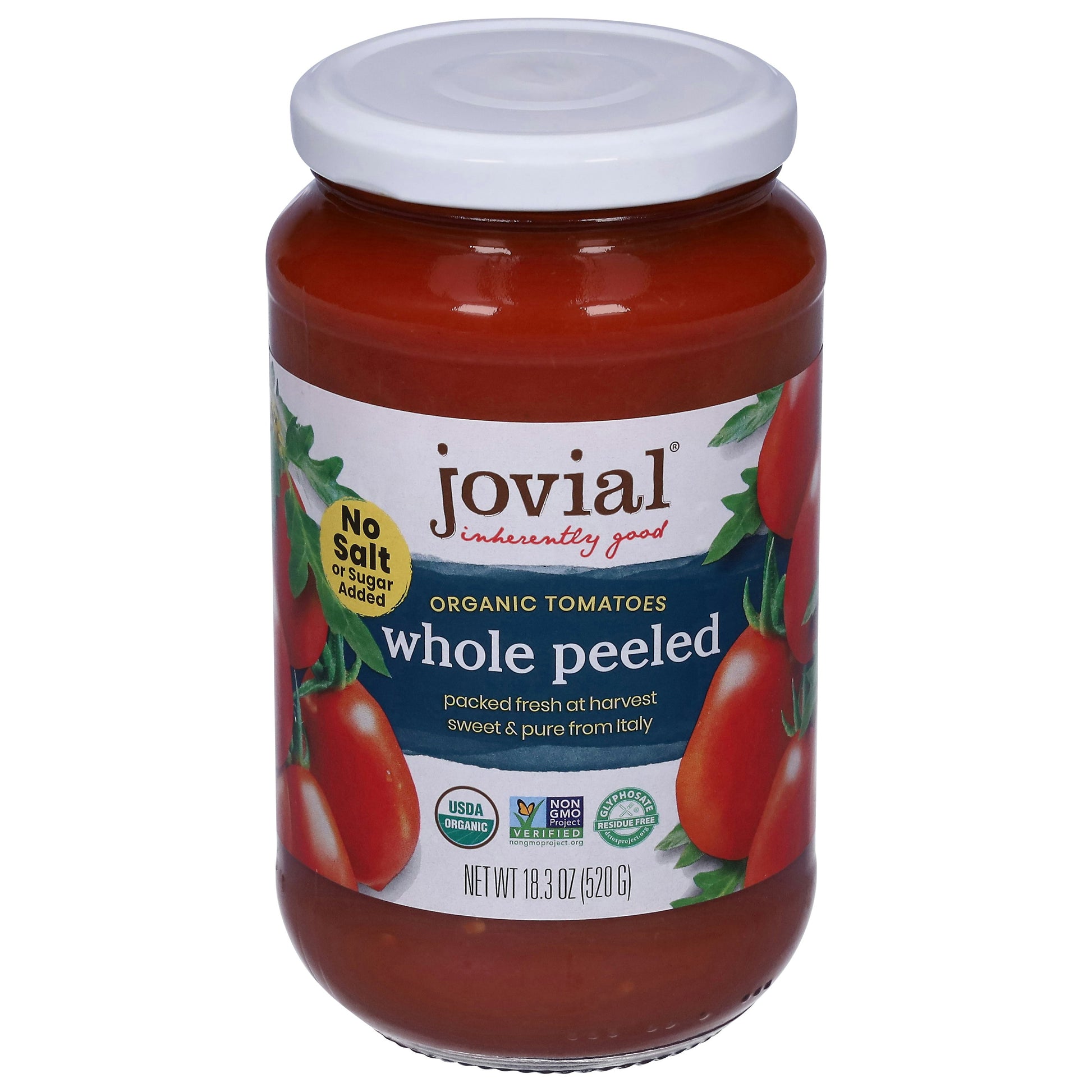 Jovial Whole Peel Tomato - 18.3 Oz (Pack of 6)