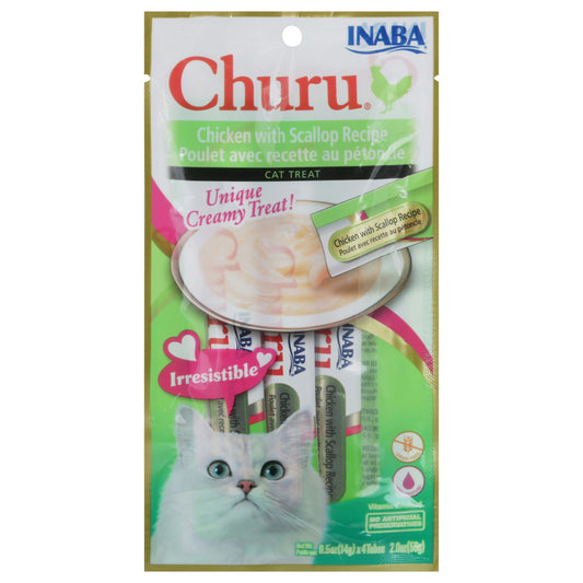 Inaba Treat Cat Chicken Scallop 2 Oz Pack of 8