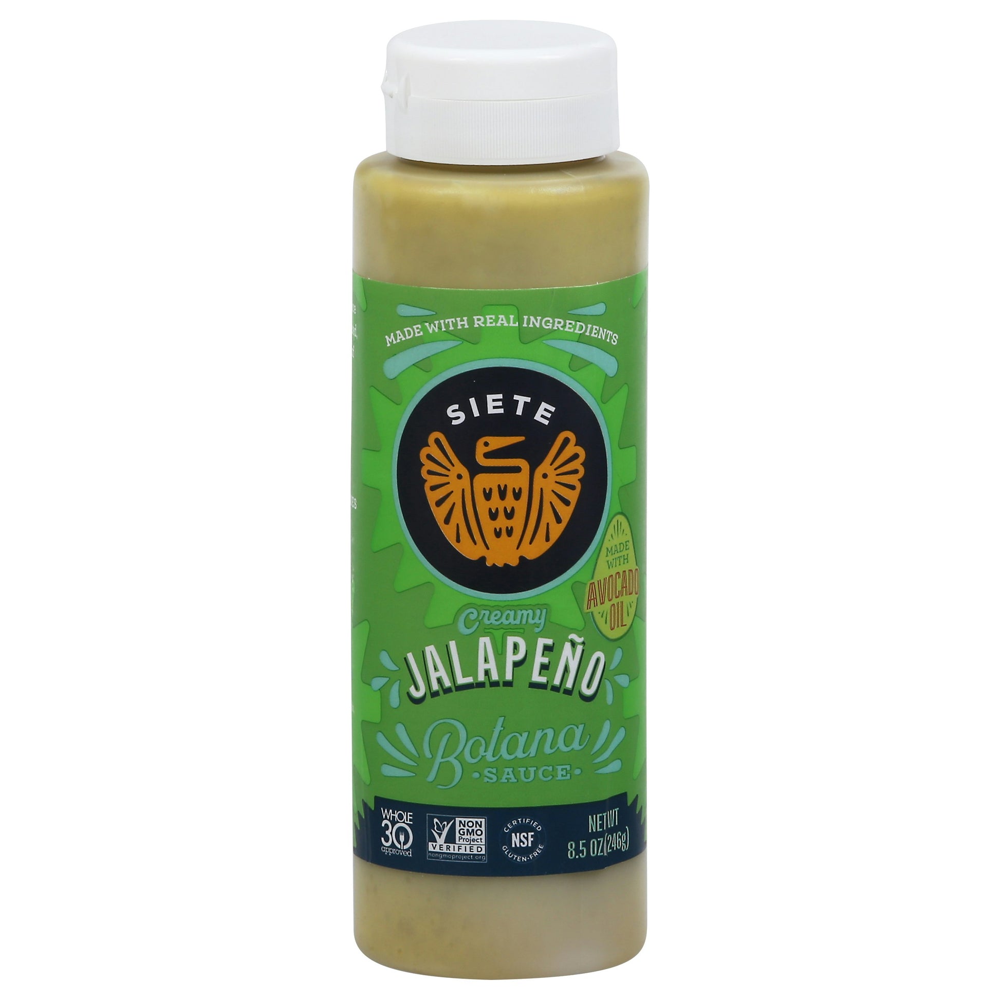 Siete Sauce Botana Jalapeno 8.5 Oz Pack of 8