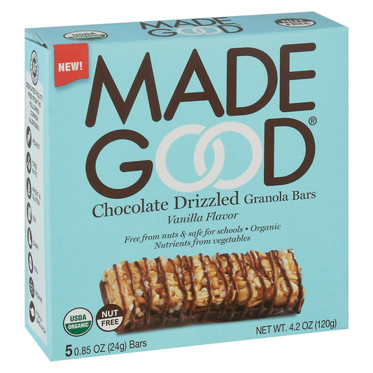 Made Good Drizzle Granola Bar Van Org 4.2 Oz Pack of 6