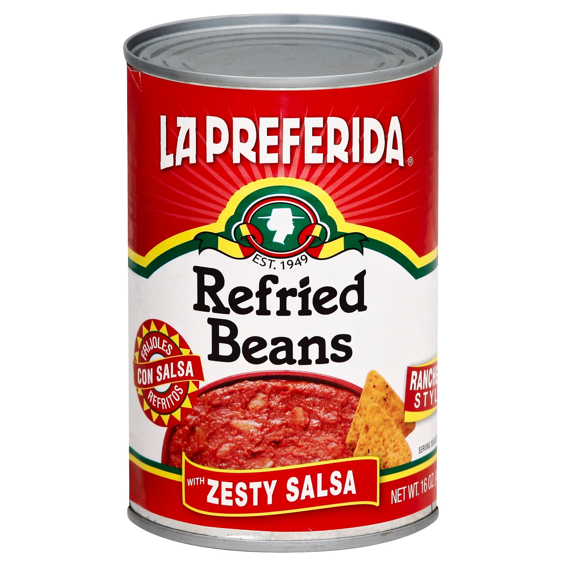 La Preferida Bean Refried Zesty Salsa 16 oz (Pack Of 12)