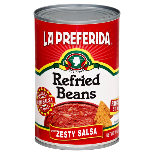 La Preferida Bean Refried Zesty Salsa 16 oz (Pack Of 12)