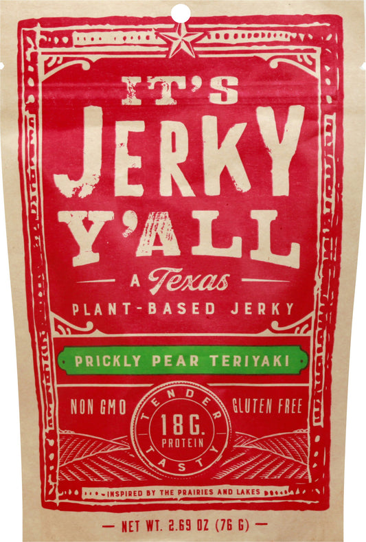 Its Jerky Yall Jerky Plant Based Pear Teriyaki 2.69 Oz Pack of 6