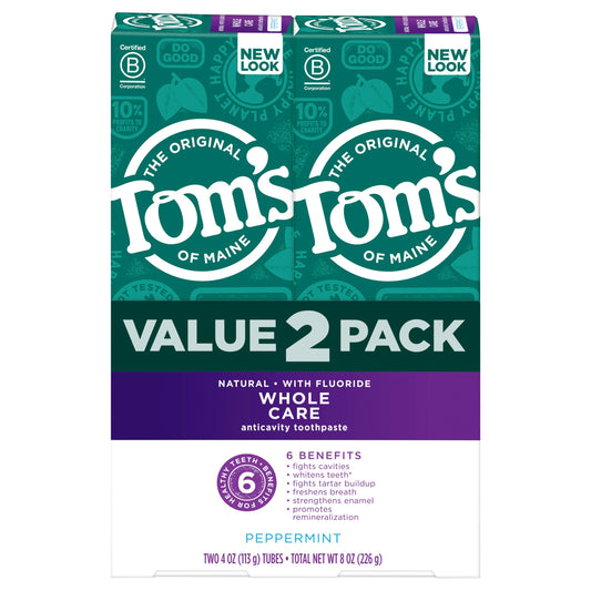 Toms Of Maine Toothpaste Twin Peppermint 8 Oz (Pack of 3)