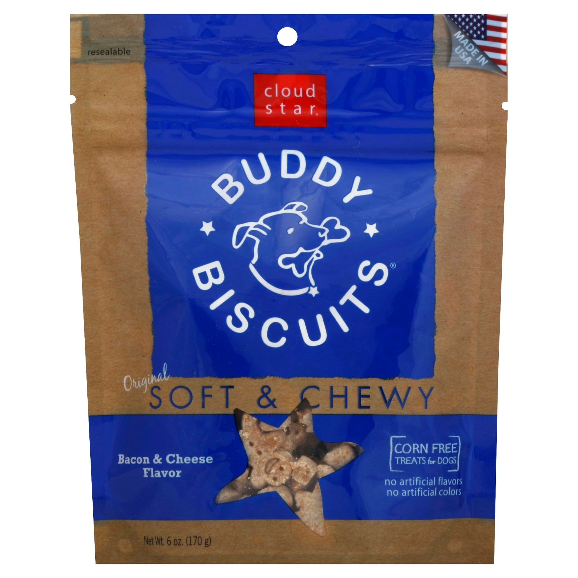 Buddy Biscuits Dog Biscuit Soft And Chewy Bacon & 6 Oz Pack of 12