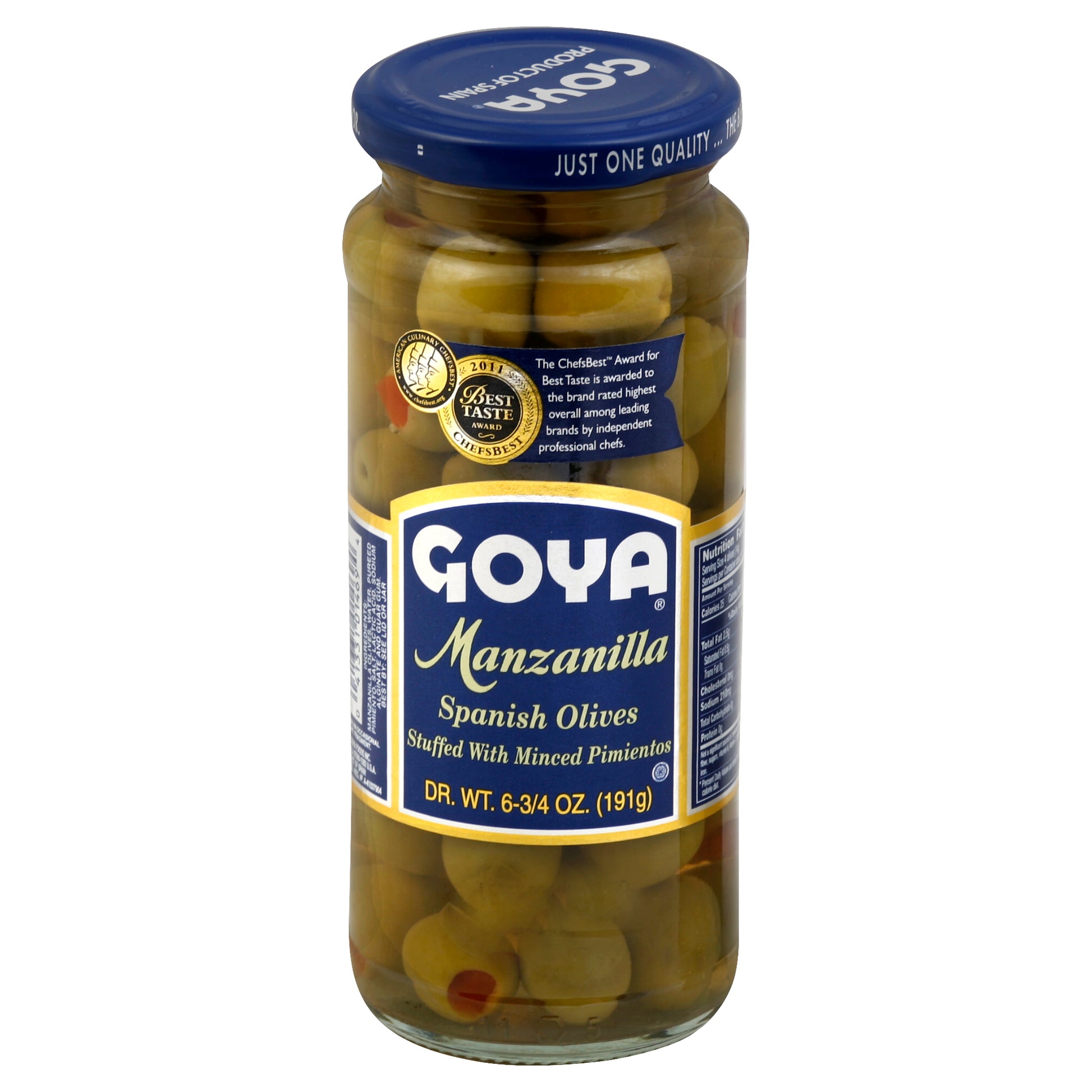 Goya Olive Stuffed Manzanilla 6.75 oz (Pack Of 24)