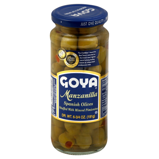 Goya Olive Stuffed Manzanilla 6.75 oz (Pack Of 24)