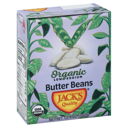 Jacks Quality Beans Butter Low Sodium Organic 13.4 oz (Pack Of 8)