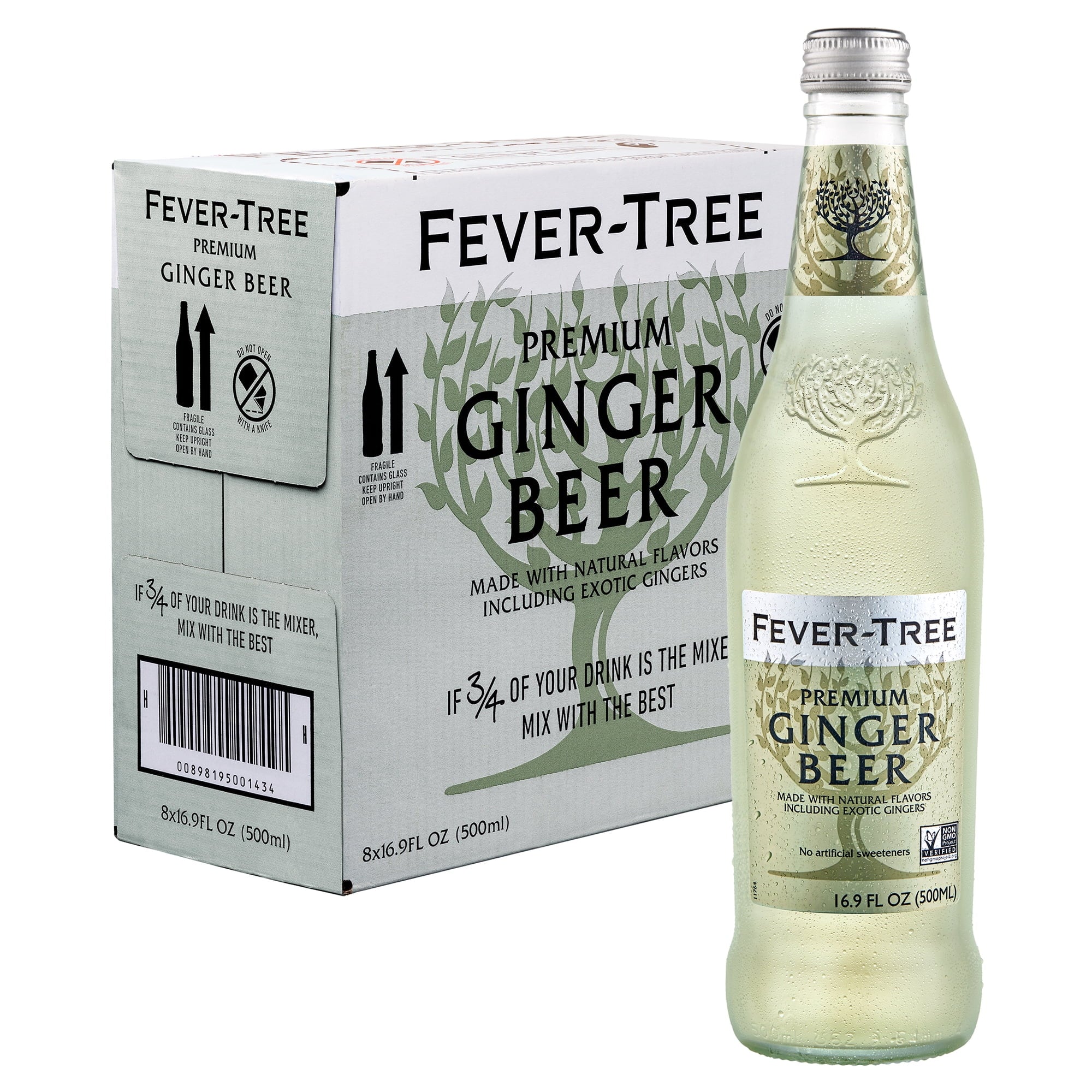 FEVER TREE (Pack of 16) Fever Tree Soda Ginger Beer Premium 16.9 Fl Oz