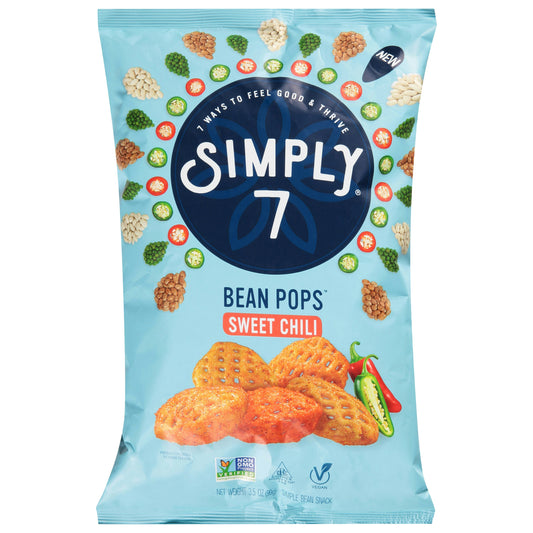 Simply 7 Bean Pops Sweet Chili 3.5 Oz Pack of 8