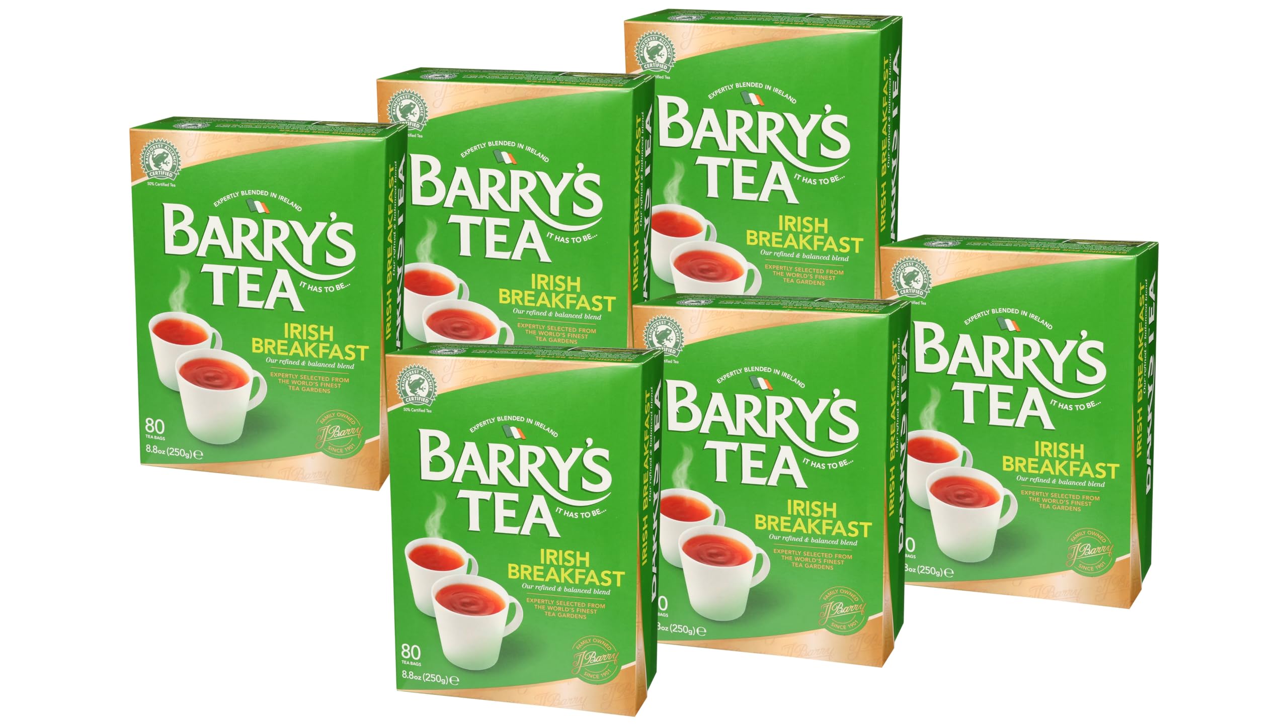 Barry's Tea Irish Breakfast Tea Bags 80 Count