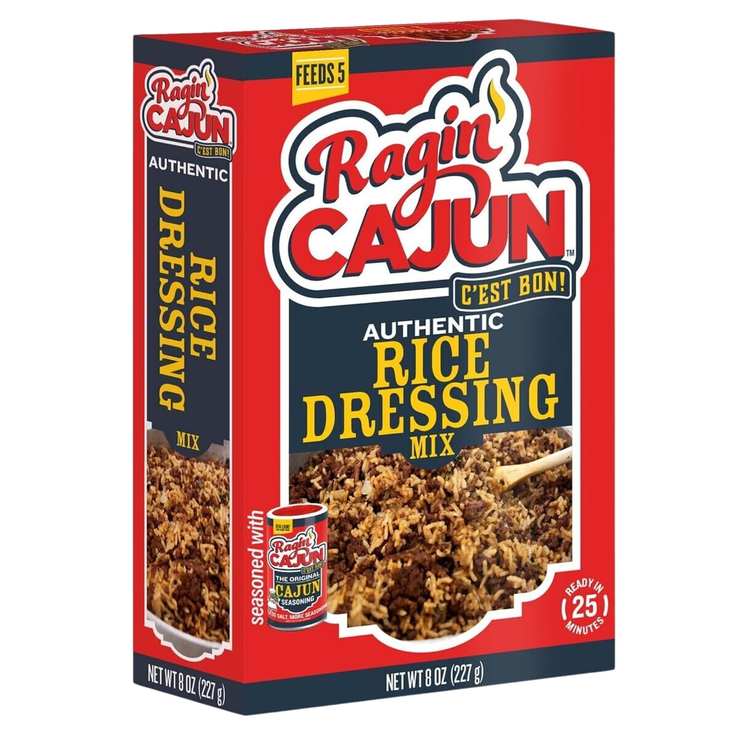 RAGIN CAJUN (Pack of 18) Ragin Cajun Rice Dressing Mix Authentic Cajun Seasoning 8 Oz