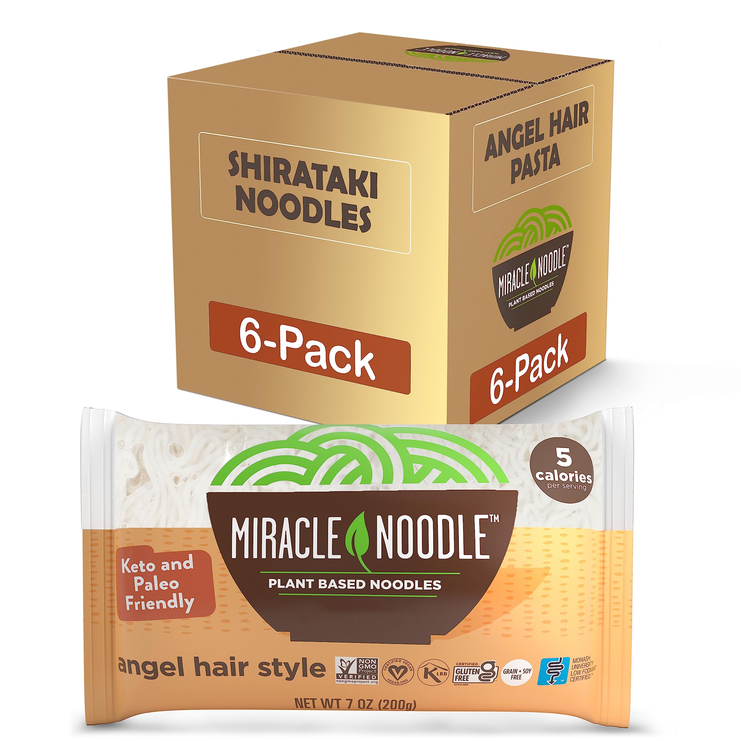 MIRACLE NOODLE (Pack of 12) Miracle Noodle Angel Hair Noodle Pasta 7 Oz