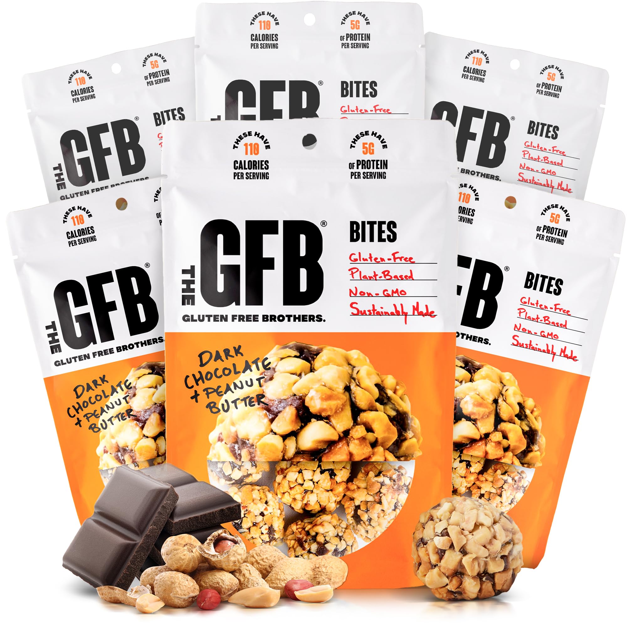 The Gfb Bites Dark Chocolate Peanut Butter Ball Bites