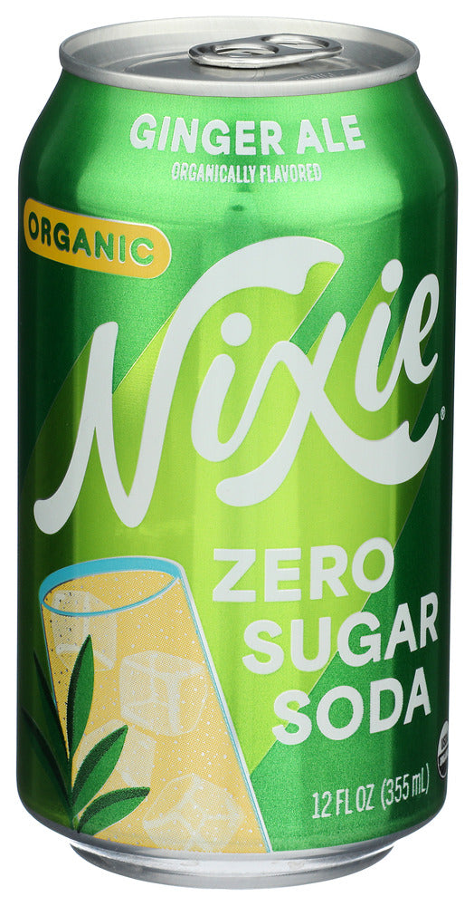 NIXIE (Pack of 24) Nixie Soda Zero Sugar Organic Ginger Lime Diet Beverage 12 Fl Oz