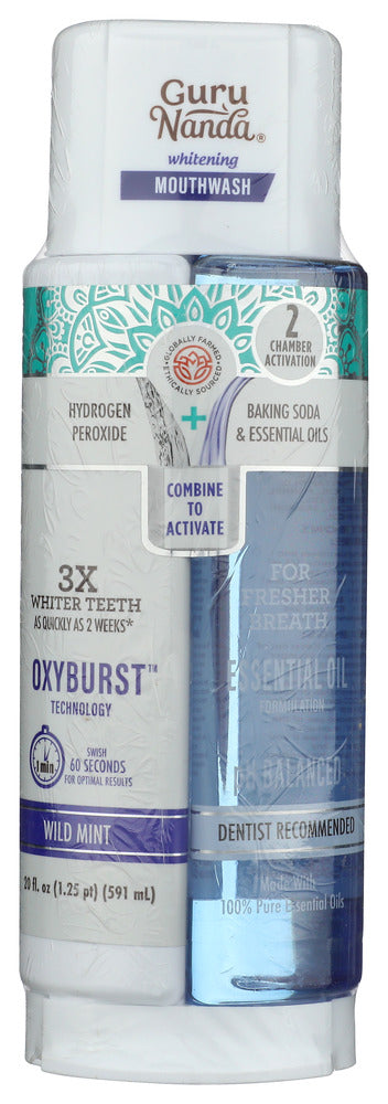 GURUNANDA (Pack of 6) Gurunanda Whitening Mouthwash with Mint Breath Freshener 20 Fl Oz