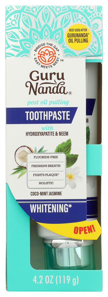 GURUNANDA (Pack of 7) Gurunanda Whitening Charcoal Mint Toothpaste 4.2 Oz