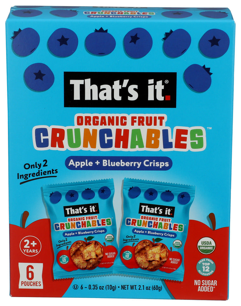 That's It Bar Crunchable Apple Blueberry Fruit Snack