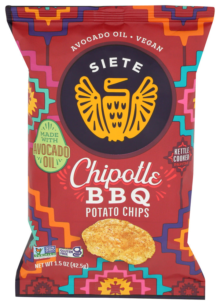 Siete Kettle BBQ Potato Chips Sea Salt Seed Oil Free