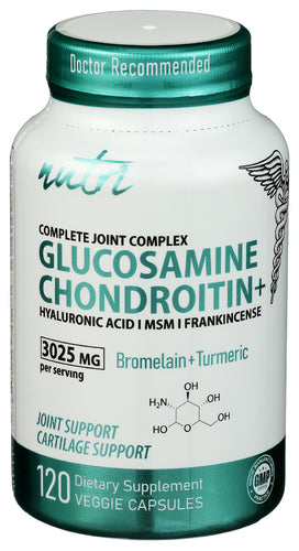 NUTRI (Pack of 3) Nutri Glucosamine Chondroitin Joint Support Capsules 120 Capsules