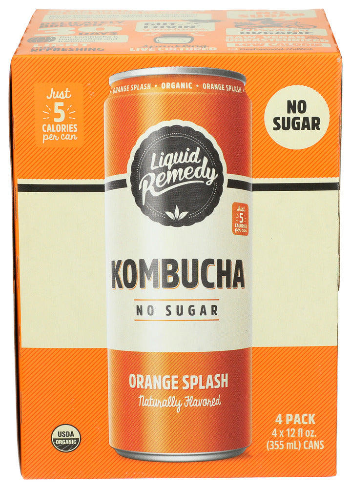 Liquid Remedy Kombucha Orange Spice OG 4 Pack