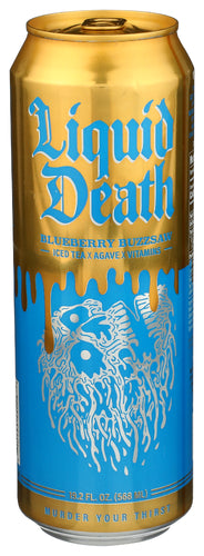 Liquid Death Blueberry Buzzsaw RTD Tea Beverage