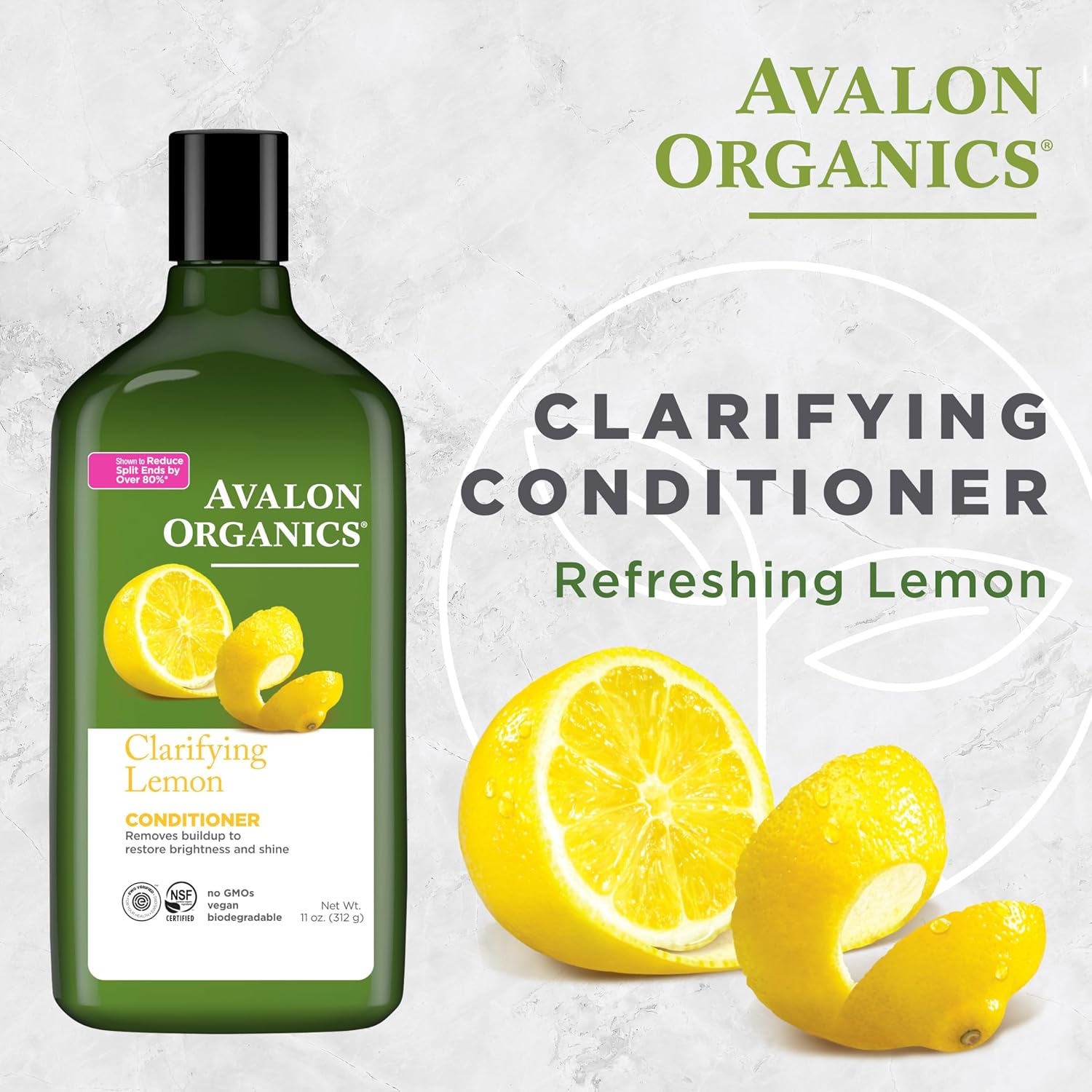 AVALON ORGANICS (Pack of 7) Avalon Organics Lemon Conditioner 11 Fl Oz