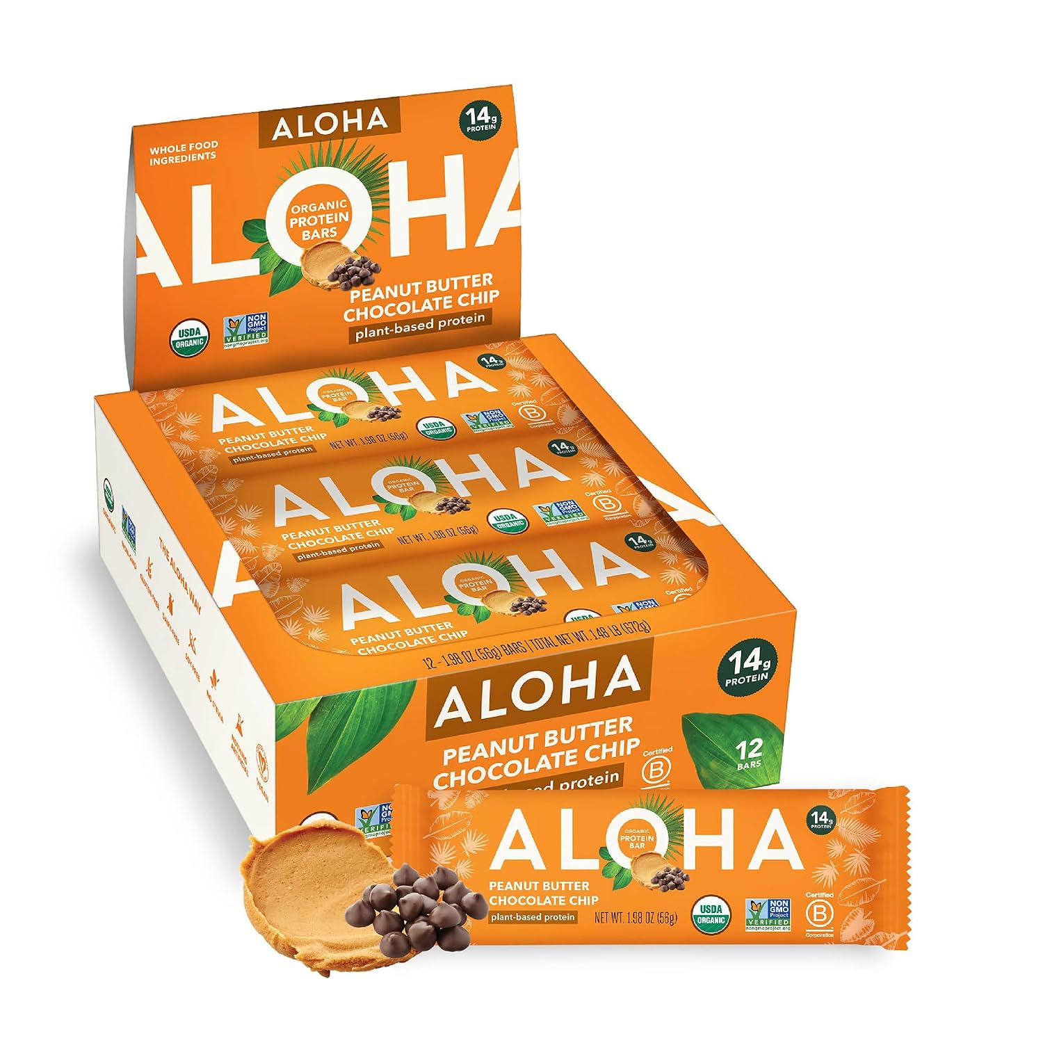 Aloha Organic Protein Bar; Peanut Butter Chocolate Chip