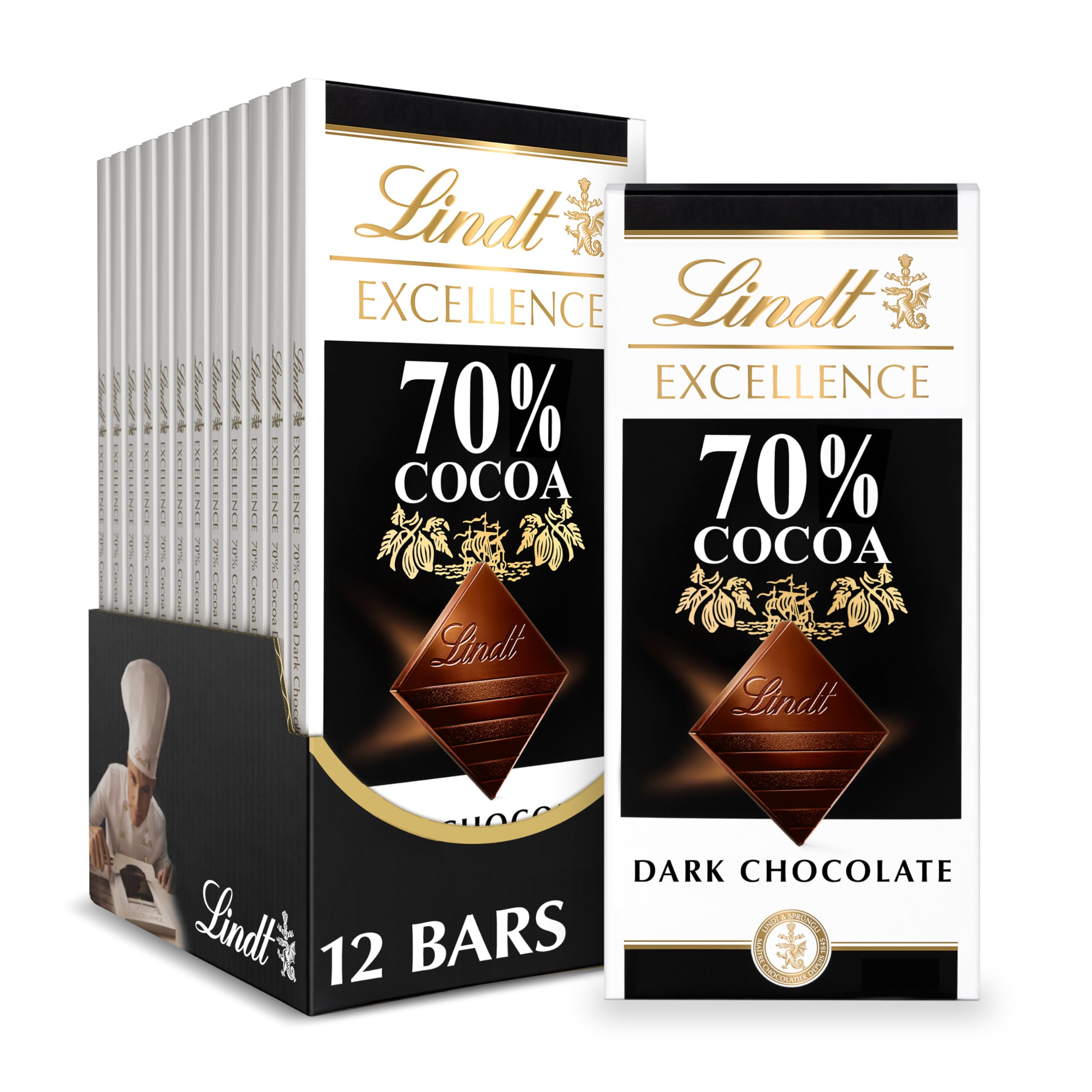 Lindt Excellence 70% Cocoa Dark Chocolate Bar
