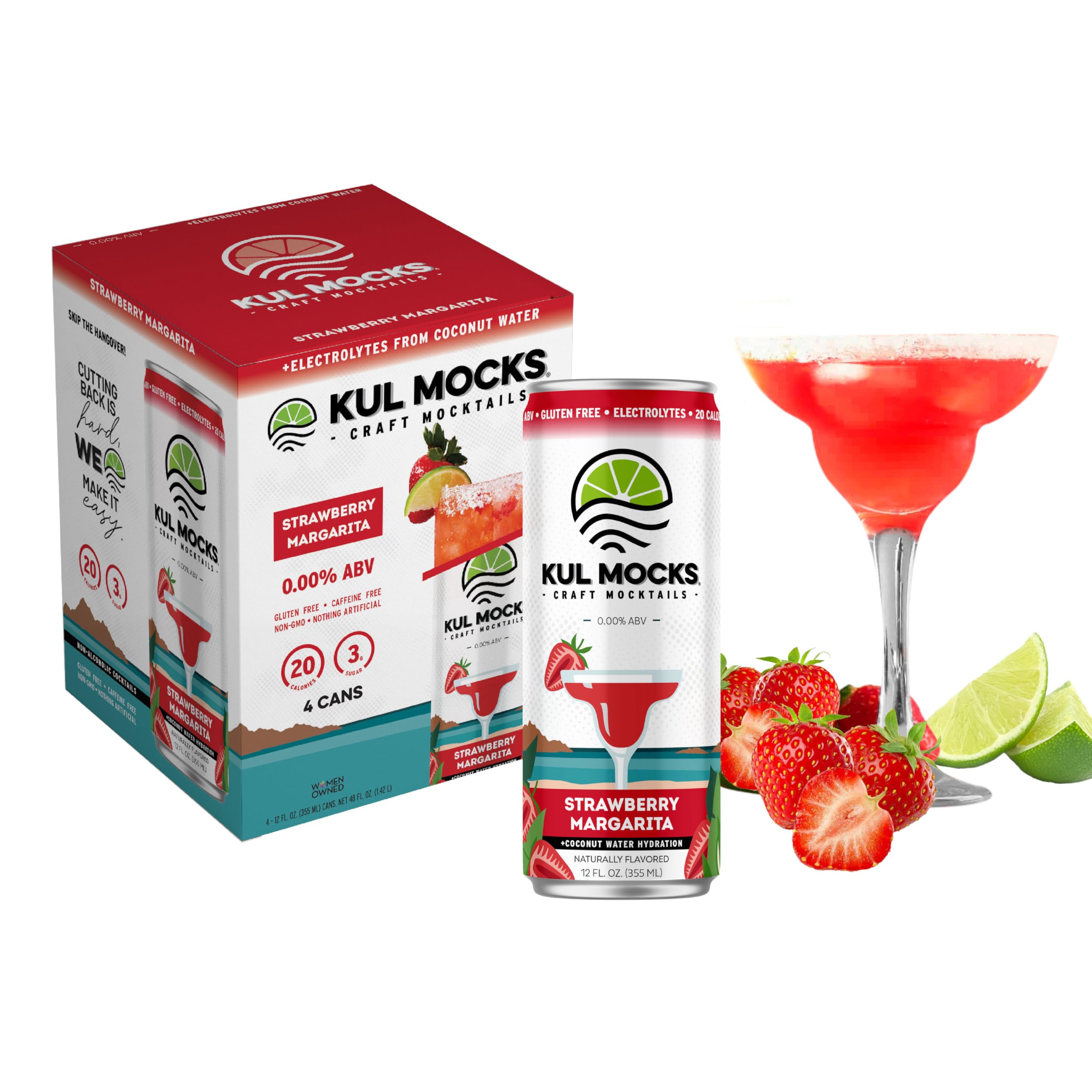 Kul Mocks Na Cocktail Straws Margarita RTD Carbonated Bever