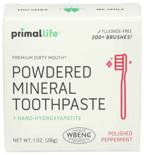 PRIMAL LIFE ORG (Pack of 5) Primal Life Organic Peppermint Toothpaste Tooth Powder 1 Oz. 1 Oz