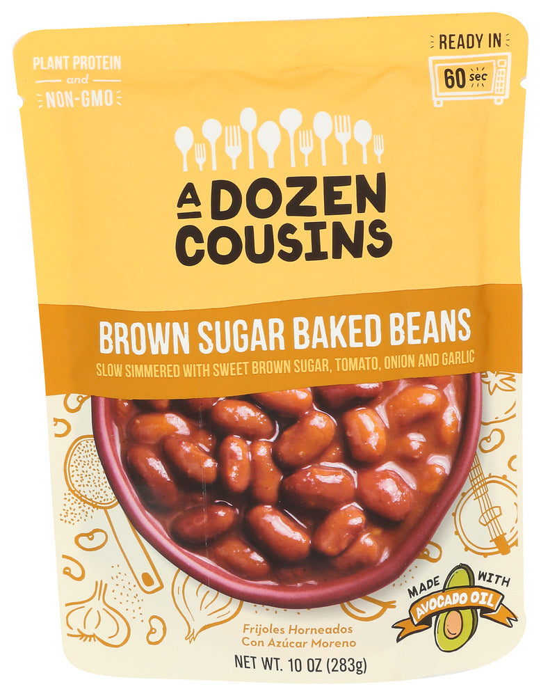 A DOZEN COUSINS (Pack of 18) A Dozen Cousins Baked Brown Sugar Beans Canned Natural Grocer 10 Oz
