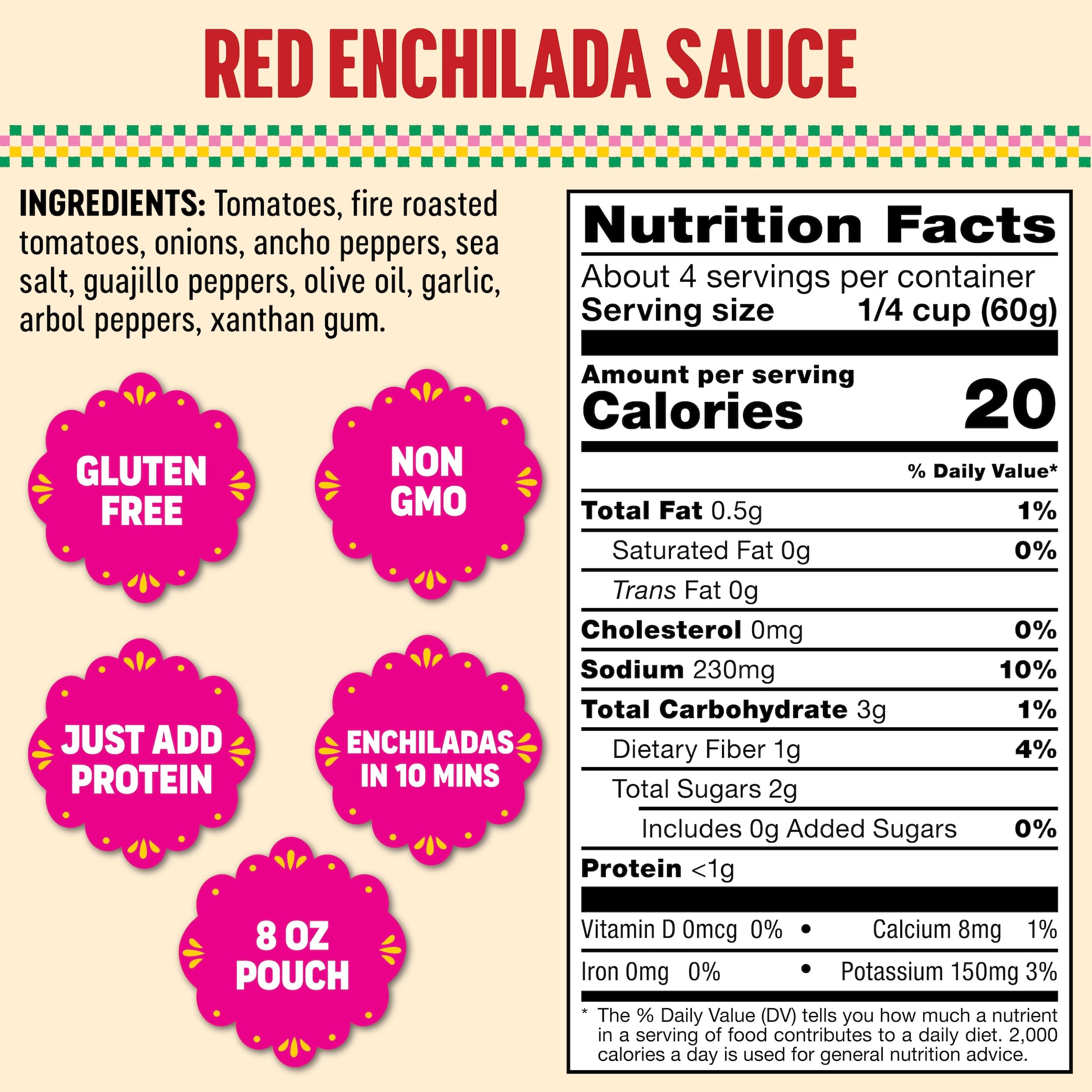 SOMOS (Pack of 18) Somos Sauce Enchilada Red Mild 8 Oz