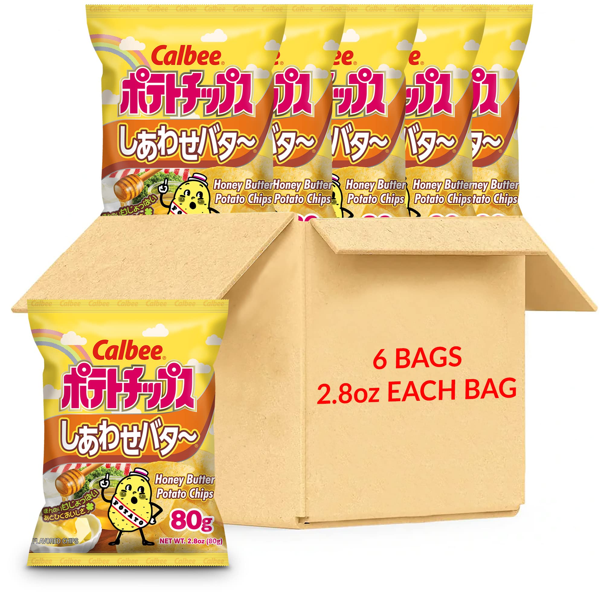 CALBEE (Pack Of 12) Calbee Chips Potato Honey Butter 2.8 Oz