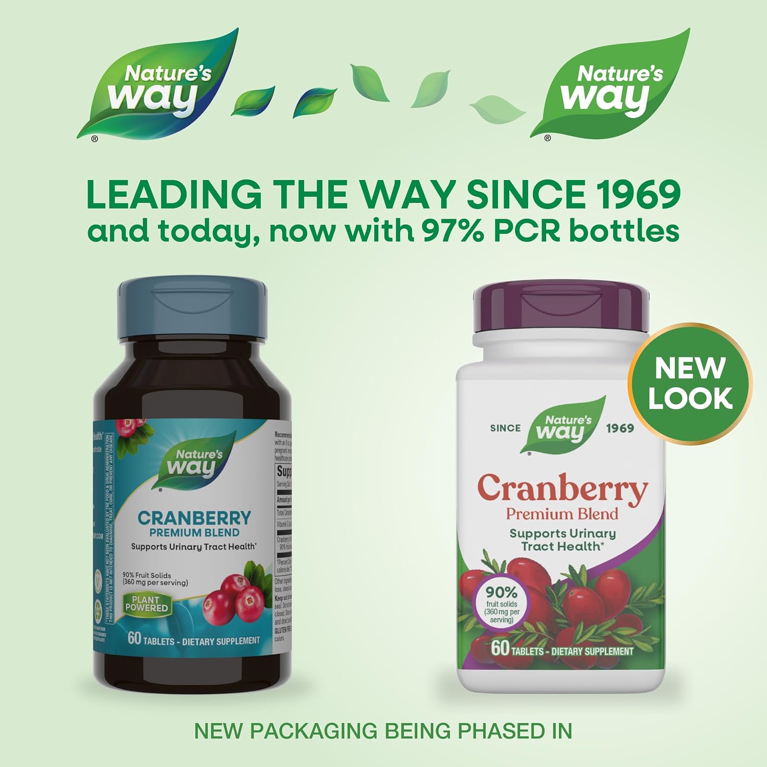 NATURES WAY (Pack Of 6) Natures Way 400mg Cranberry Premium Blend Urinary Tract Support Standarized 60 Vegetarian Capsules
