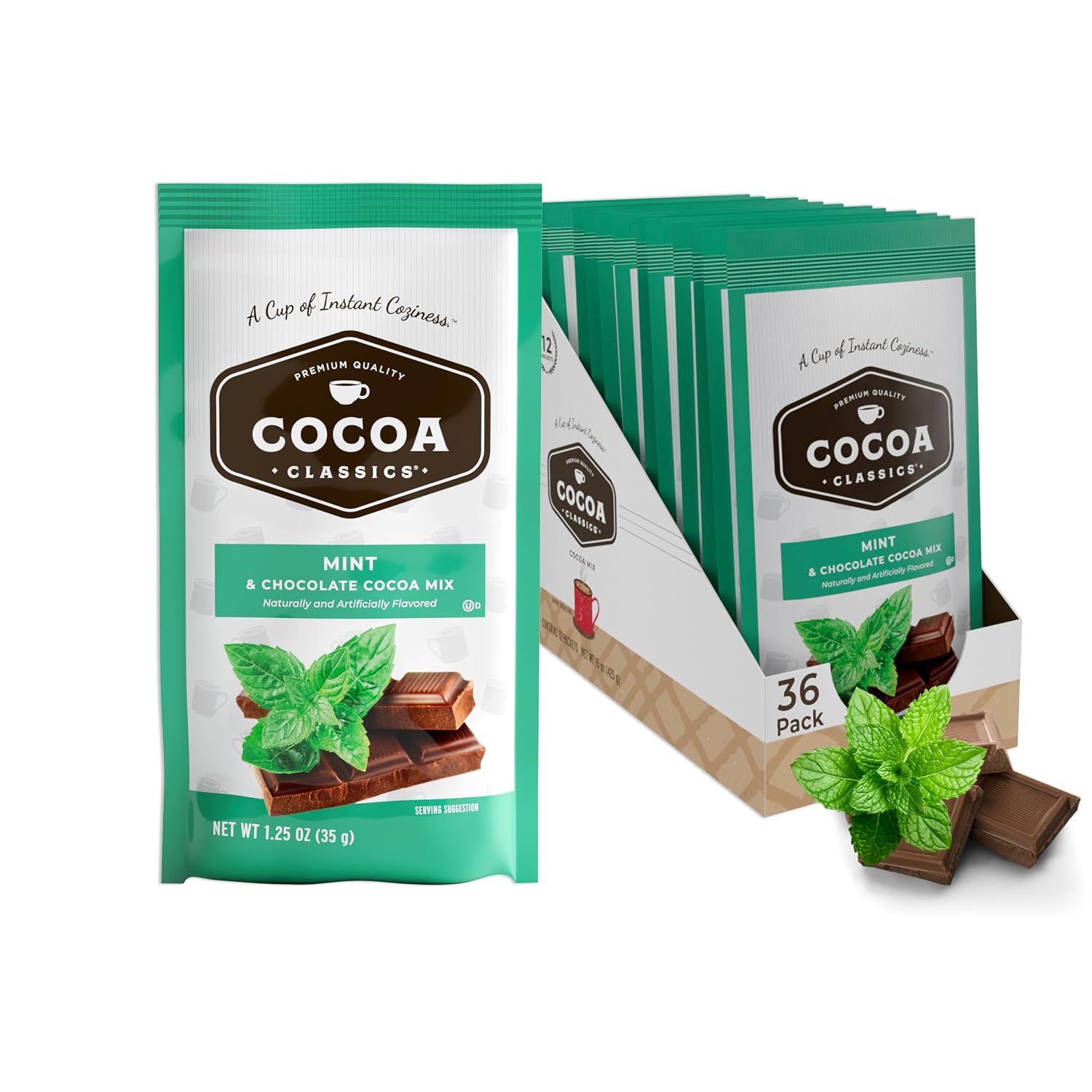 COCOA CLASSICS (Pack Of 36) Cocoa Classics Cocoa Mint Chocolate 1.25 Oz