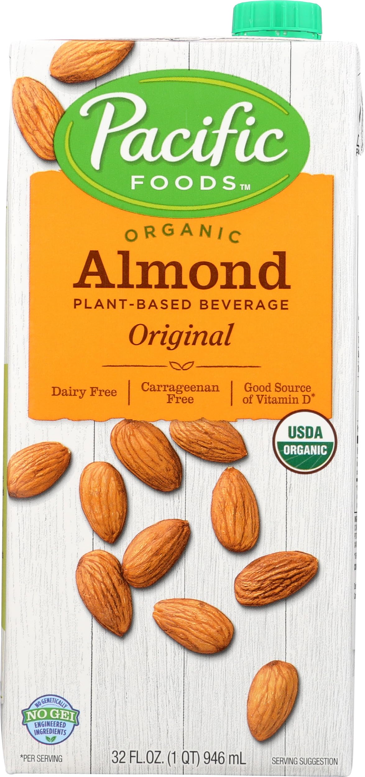 Pacific Foods Organic Dark Almond Beverage Unsweetened Non