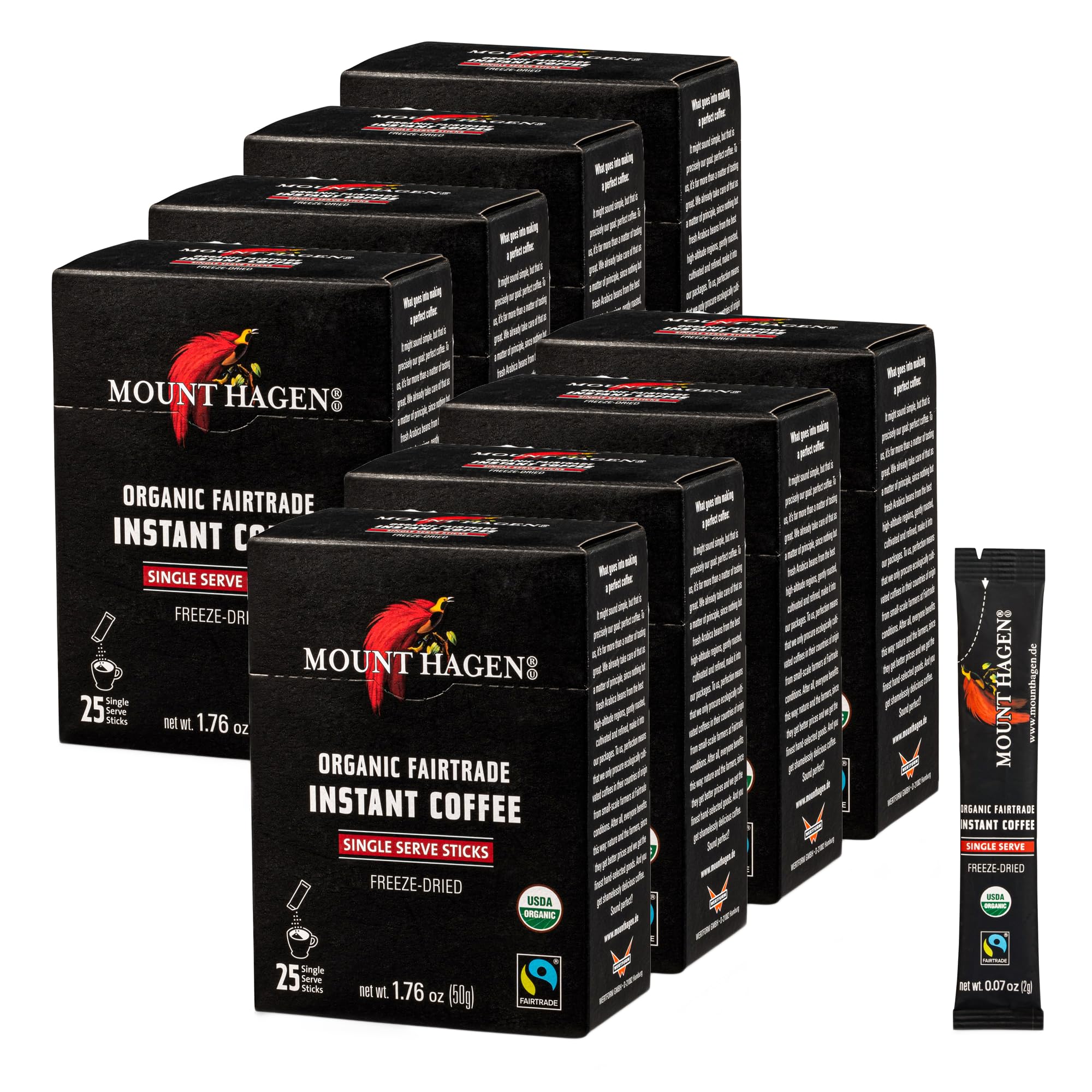 Mount Hagen Instant Coffee Stick Regular Single Serve