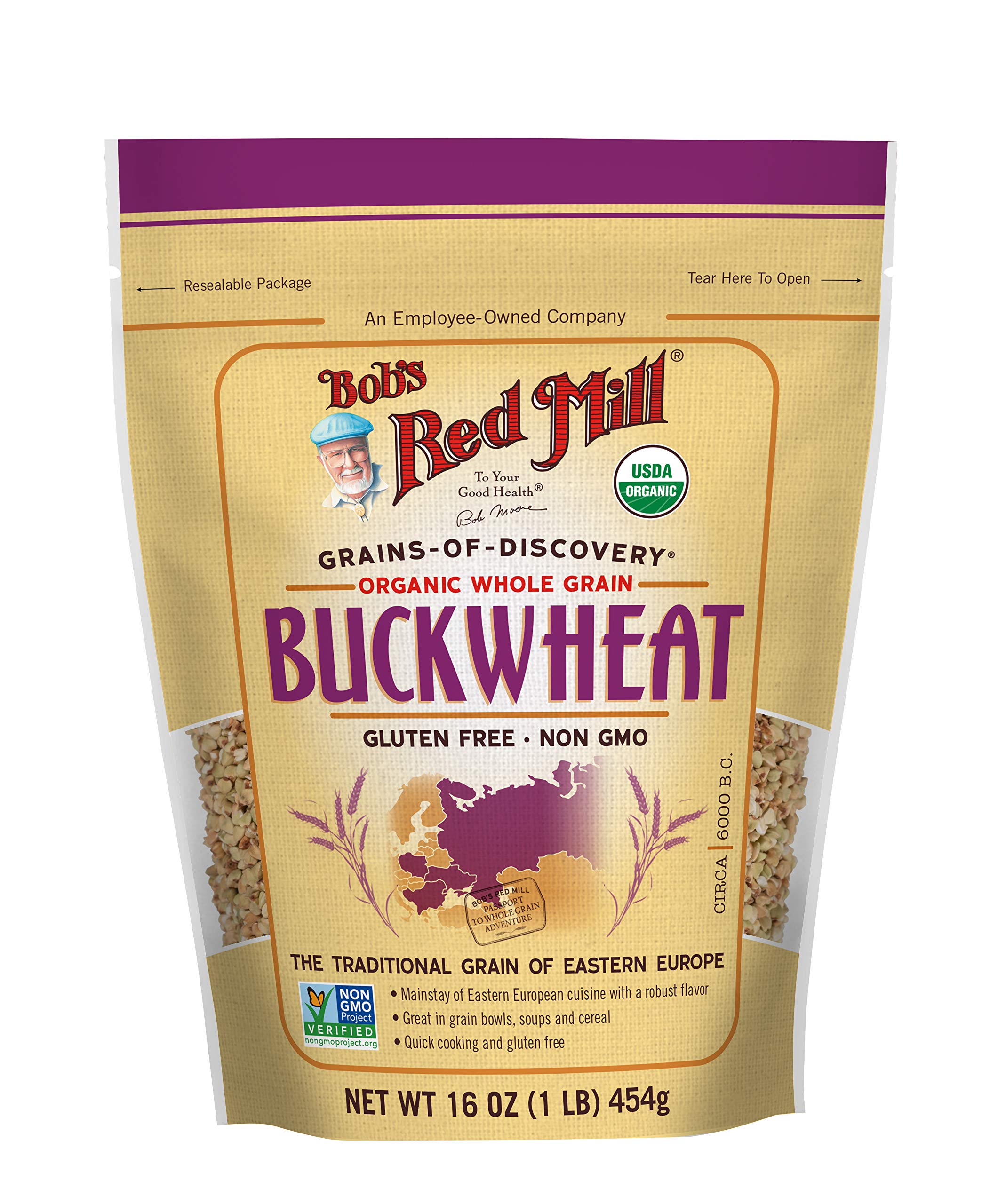 BOBS RED MILL (Pack of 12) Bob's Red Mill Buckwheat Groats Natural Whole Grain 16 Oz