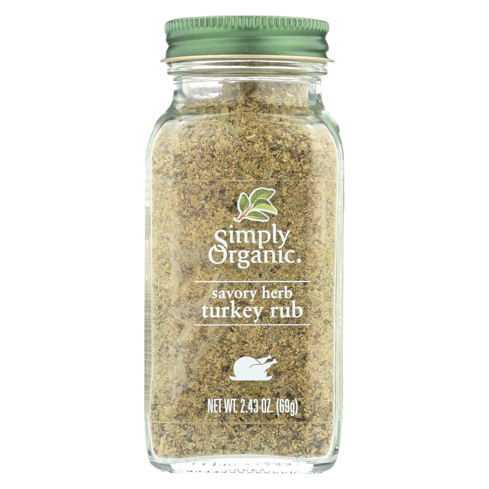 Simply Organic Spice Turkey Rub Organic Seasoning Blend