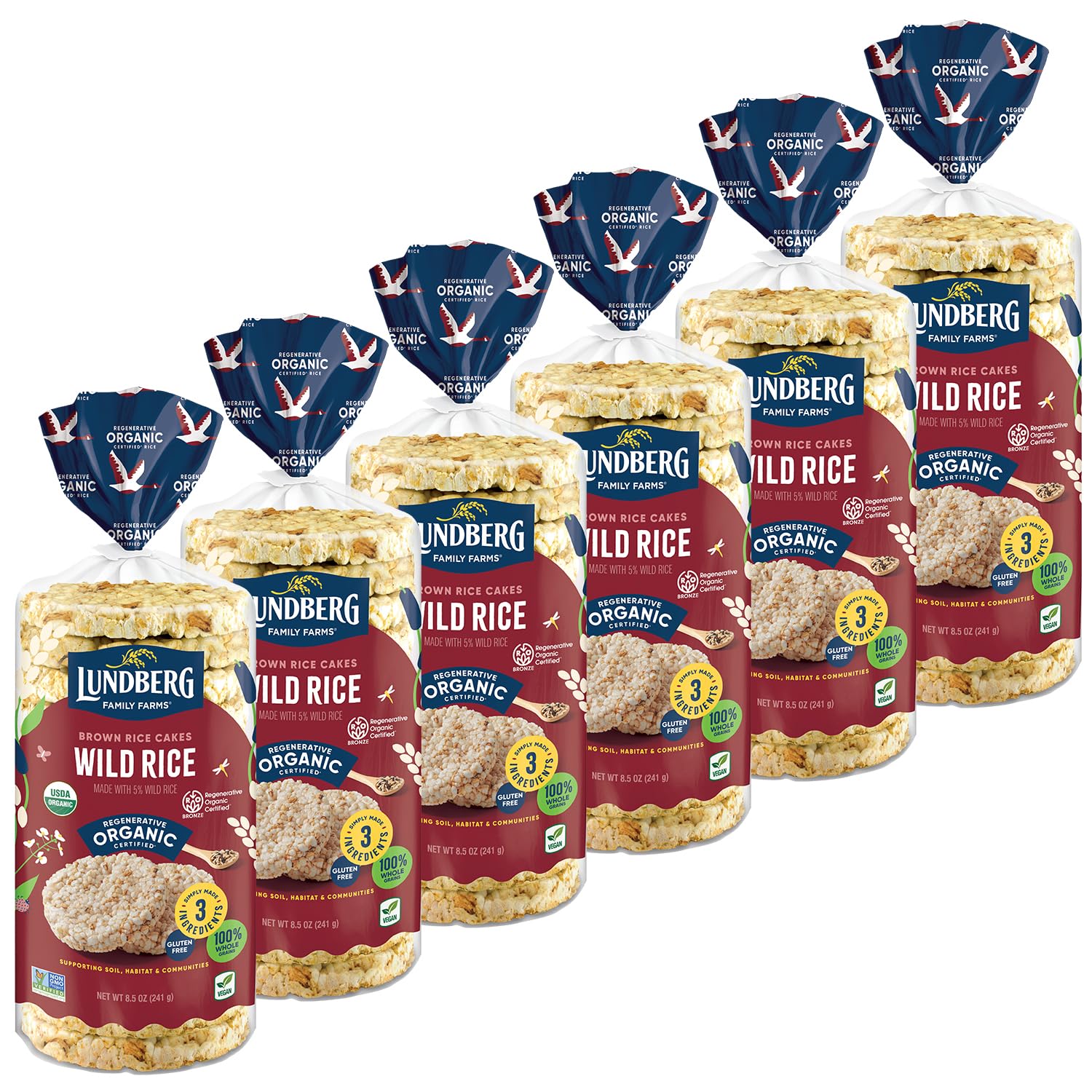 Lundberg Organic Wild Rice Rice Cakes Savory