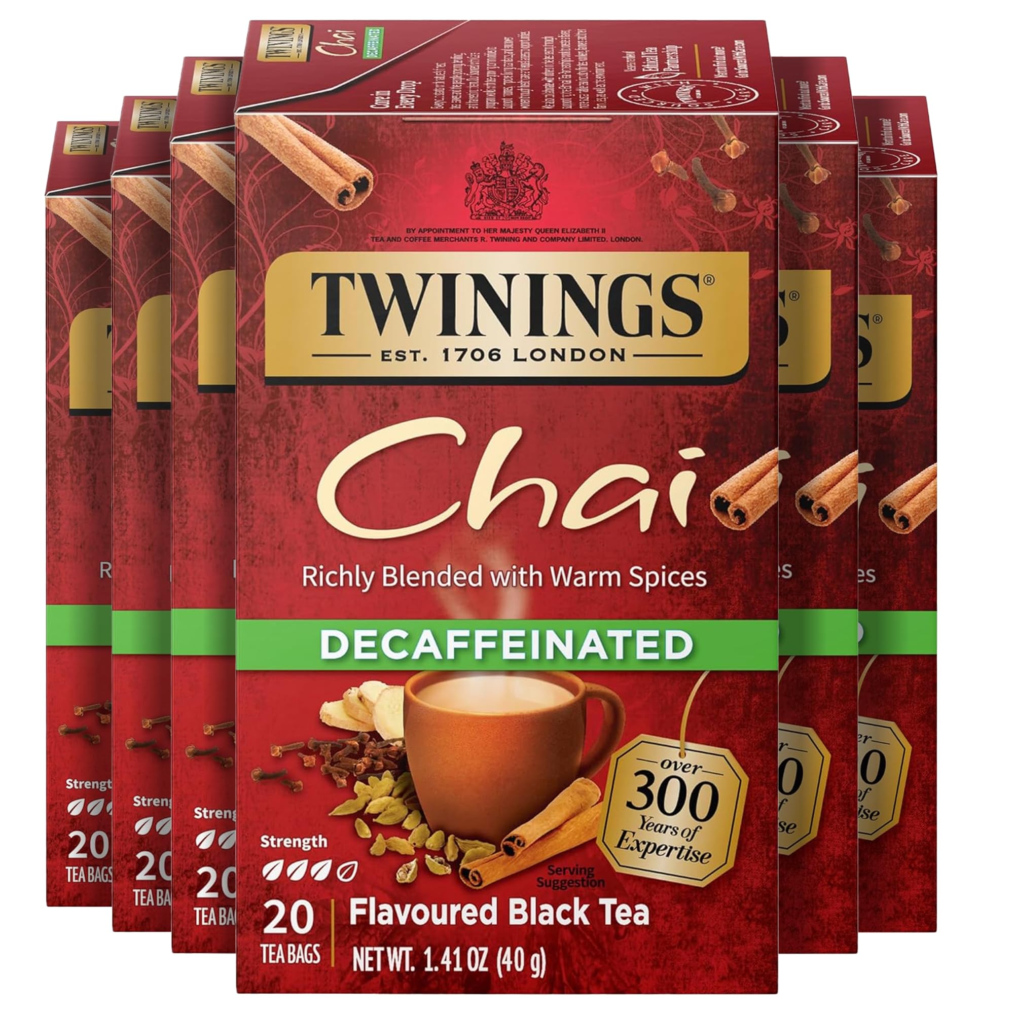 Twining Tea Twinings Chai Tea Bags DCF Decaf Tea Bags 20 bag